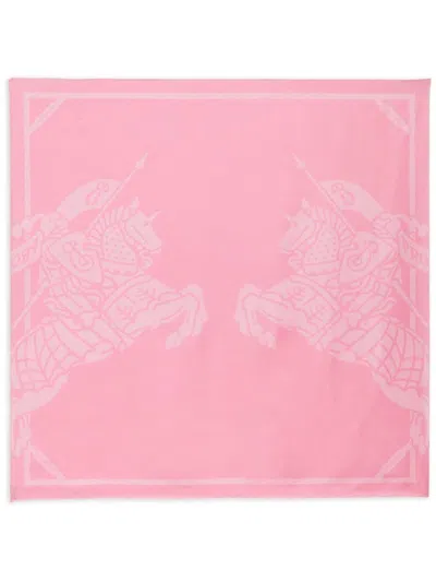 Burberry Men's Pink Silk Scarf For Fall/winter 2024 Collection