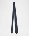 Burberry Check-pattern Silk Tie In Midnight Ip Check