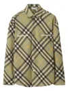 Burberry Checked Wool-blend Shirt Jacket In Hunter