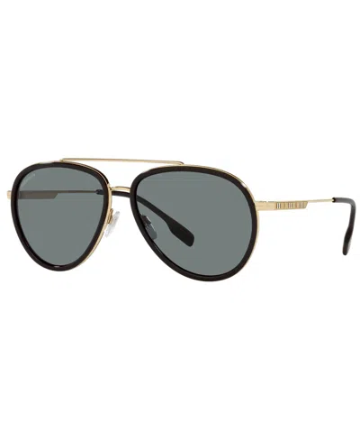 Burberry Men's Polarized Sunglasses, Be3125 Oliver In Polar Dark Grey