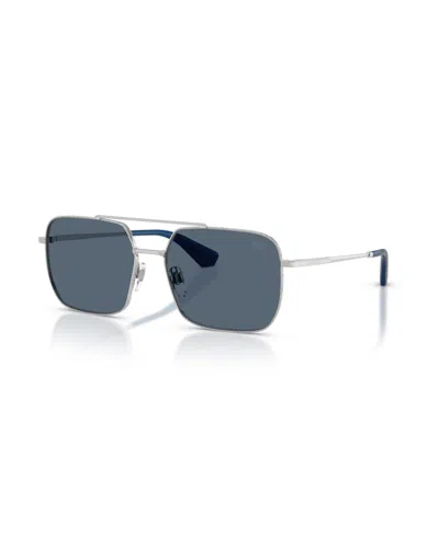 Burberry Men's Polarized Sunglasses Be3179 In Silver