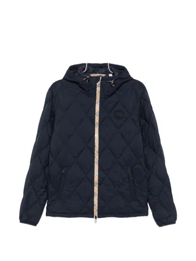 Burberry Quilted Hooded Jacket In Multi