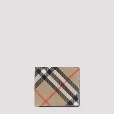 Burberry Men's Polyurethane Wallet W11cm X H10cm X D1.5cm In Nude & Neutrals