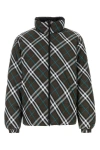 Burberry Khaki Check Reversible Down Jacket In Multicolor