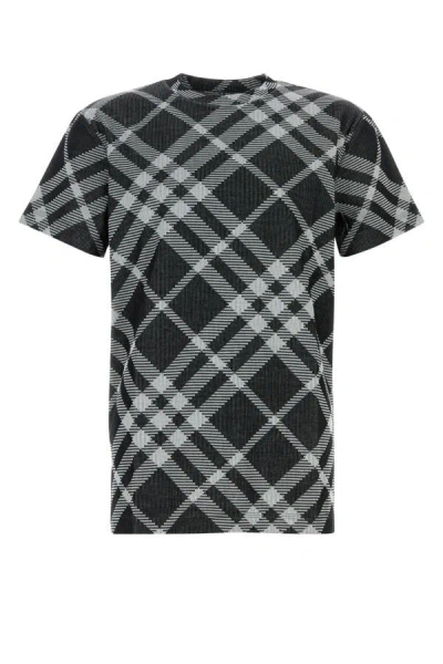 BURBERRY BURBERRY MEN PRINTED STRETCH COTTON BLEND T-SHIRT