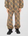 BURBERRY MEN'S PULL-ON CHECK TROUSERS