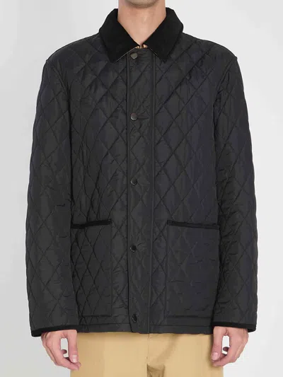 Burberry Men Quilted Jacket In Black