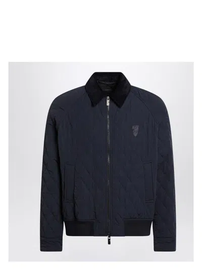 BURBERRY MEN'S QUILTED JACKET NAVY