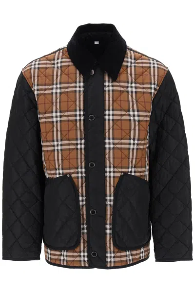 Burberry Men's Weavervale Check Quilted Jacket In Multi