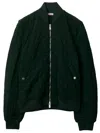 Burberry Stand Up-collar Quilted Bomber Jacket In Green