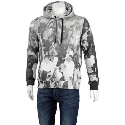 Burberry Men's Rave Print Cotton Hoodie In Black