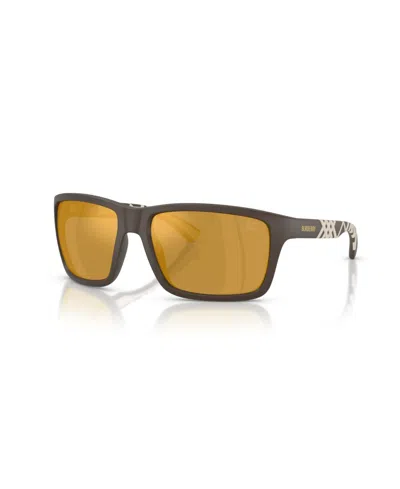 BURBERRY MEN'S RECTANGLE SUNGLASSES, BE4483