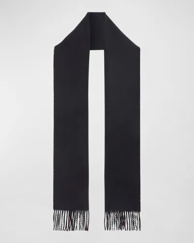 Burberry Men's Reversible Cashmere Vintage Check Scarf In Navy