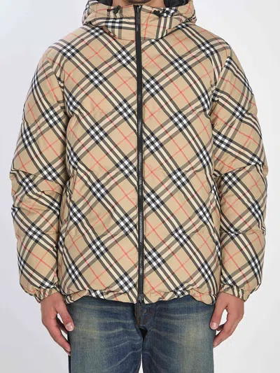 BURBERRY BURBERRY MEN REVERSIBLE CHECK PUFFER JACKET