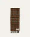 Burberry Reversible Check Cashmere-wool Scarf In Nest