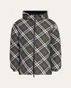 Burberry Multicolorreversible Down Jacket With All-over Check Motiv In Tech Fabric Man In Snug Ip Check