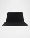 Burberry Ekd-embroidered Bucket Hat In Black