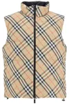 Burberry Reversible Padded Vest In Beige