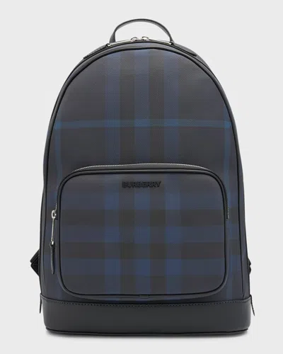 BURBERRY MEN'S ROCCO CHECK BACKPACK