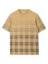 Burberry Relaxed Fit Lightweight T-shirt With Faded Check Design In Multi