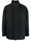 Burberry Ekd-embroidered High-neck Jacket In Black