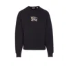 Burberry Crewneck Sweater With Long Sleeves And Logo In Black