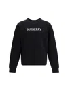 Burberry Black Slim Cotton Terry-effect Sweatshirt In Black