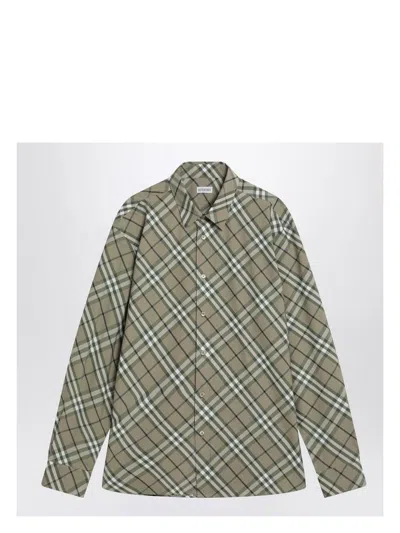 BURBERRY MEN'S SAXON CHECK-PATTERNED SHIRT