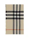 Burberry Check Wool Scarf Scarves Beige