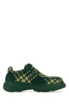 Burberry Embroidered Fabric Creeper Lace-up Shoes In Green