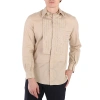 BURBERRY BURBERRY MEN'S SESAME CRYSTAL EMBROIDERED FORMAL SHIRT