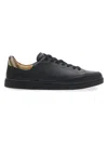 Burberry Black Calf Leather Set Sneakers
