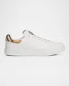 Burberry Low-top Leather Sneakers Round Toe In White