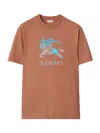 Burberry Ekd Cotton T-shirt In Brown