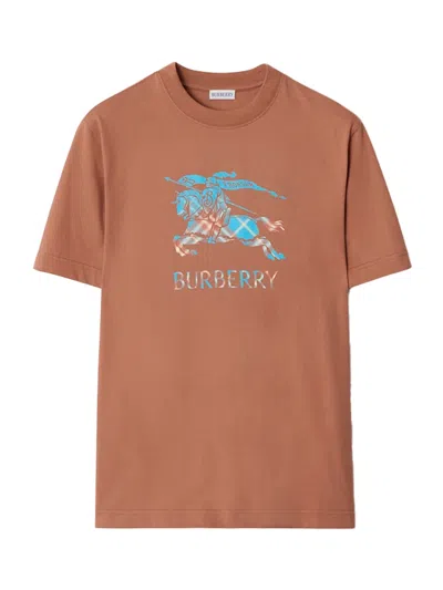 BURBERRY BURBERRY MEN SETH EKD T-SHIRT GINGER BROWN