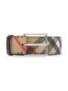 Burberry Check-pattern Belt In Brown