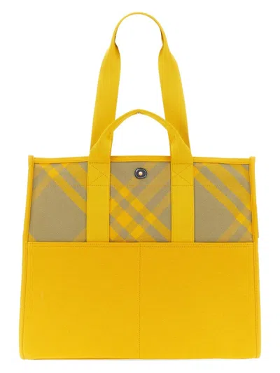 Burberry Men's Shopper Bag In Yellow