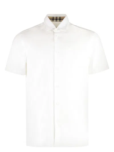 BURBERRY MEN'S SHORT SLEEVE COTTON SHIRT