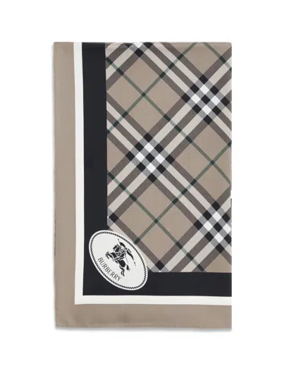 Burberry Men Silk Scarf In Multi