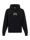 Burberry Hoodie With Front Pocket And Ribbed Cuffs In Black