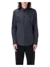 Burberry Slim Fit Cotton Shirt In Indigo