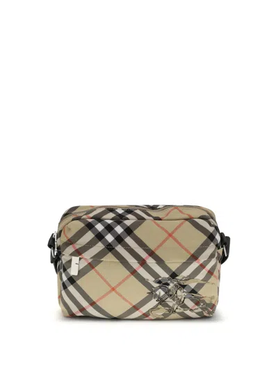 Burberry Men Small Check Shoulder Bag In Multi
