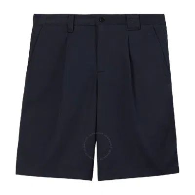 Burberry Equestrian Knight-motif Cargo Shorts In Blue