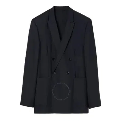 Burberry Men's Smoked Navy Sloane Slim Fit Wool Tailored Jacket In Blue