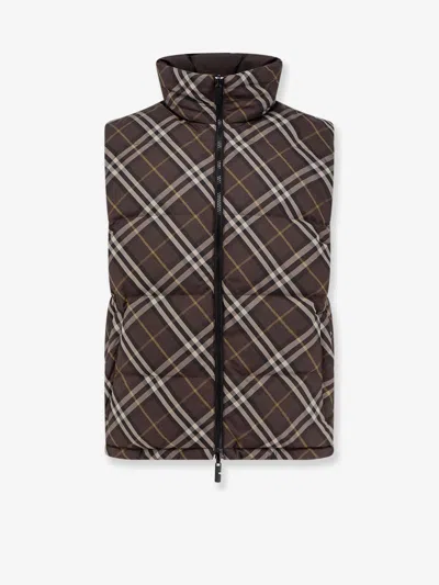 Burberry Men Snowshill Reversible Sleeveless Down Jacket In Brown