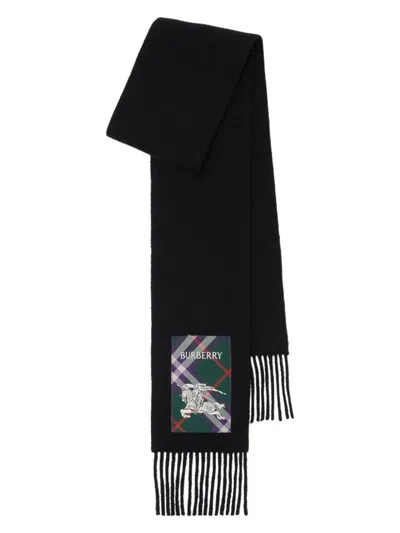 BURBERRY MEN'S SOLID LABEL SCF SCARVE