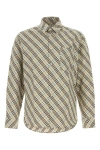 Burberry Embroidered Poplin Shirt With Button-down Collar In Multicolor