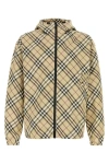 Burberry Men Embroidered Polyester Reversible Jacket In Multicolor