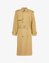 Burberry Mens Spelt Double-breasted Cotton Trench Coat In Spelt