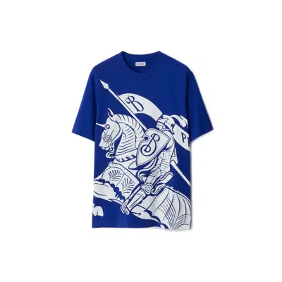 Burberry Men's Ss24 Knight T-shirt In Blue